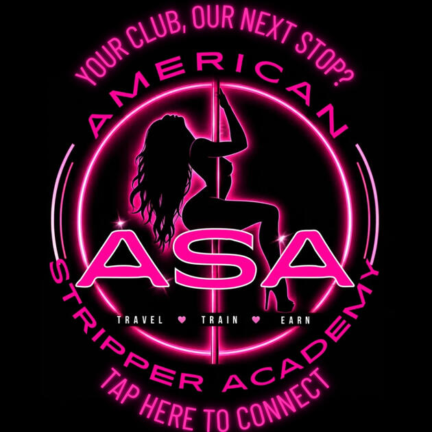American Stripper Academy logo black & pink ASA logo