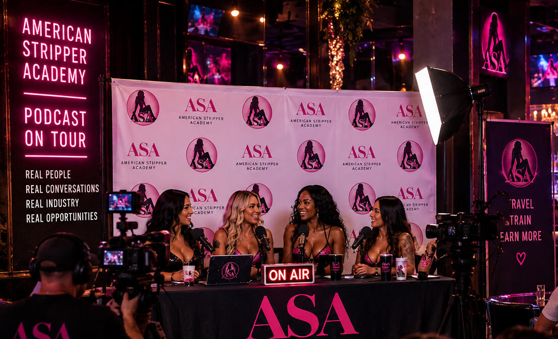 American Stripper Academy logo black & pink ASA logo